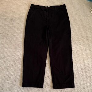 Everlane black denim fabric cropped trousers, sz 12